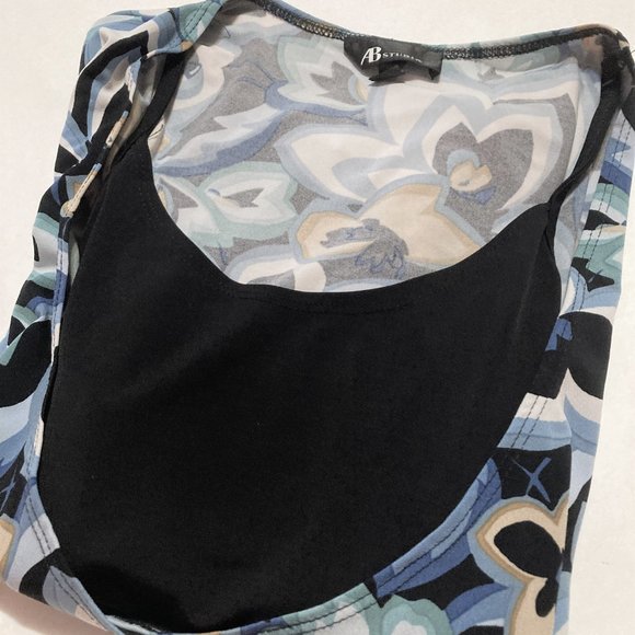 3/4" Sleeve Wrap Style with Tropical Sarong Front Ruching with built in camisole - Picture 10 of 15